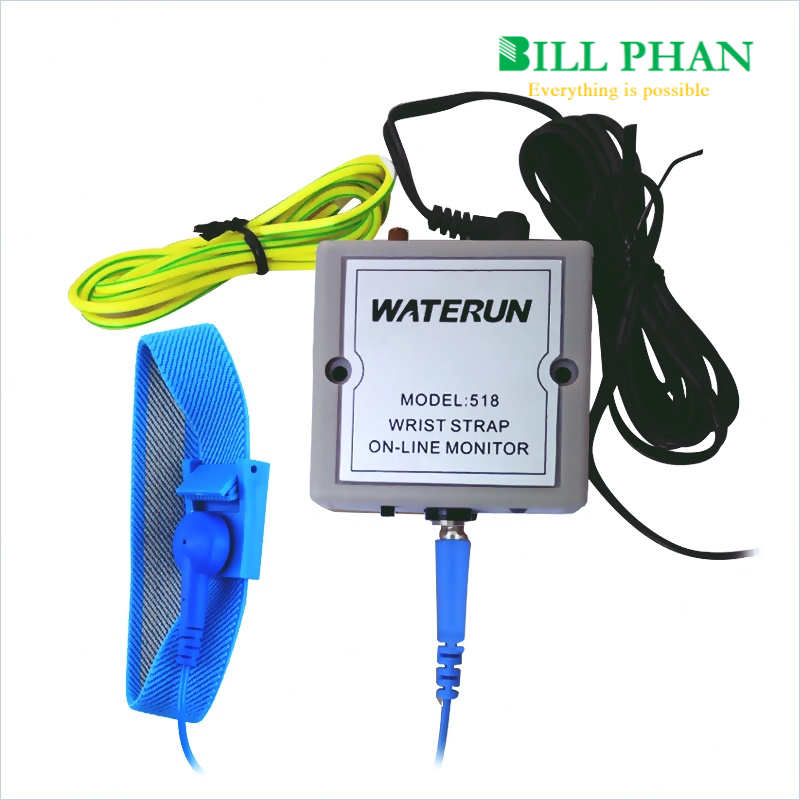 Thiết Bị Đo Tĩnh Điện Vòng Đeo Tay Xem Trực Tuyến: Wrist Strap On-Line Monitor Waterun-518